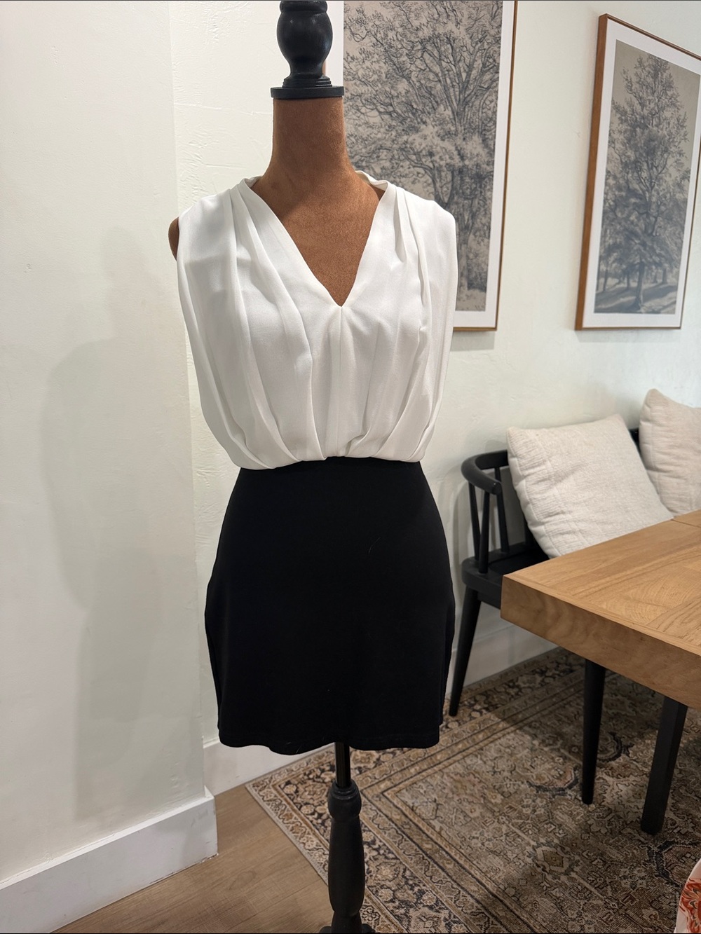 Classic Black Skirt - White Top Styling